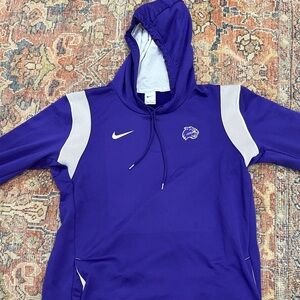 Nike Therma Fit Purple Hoodie with White Details and WCU Cat Head Logo
